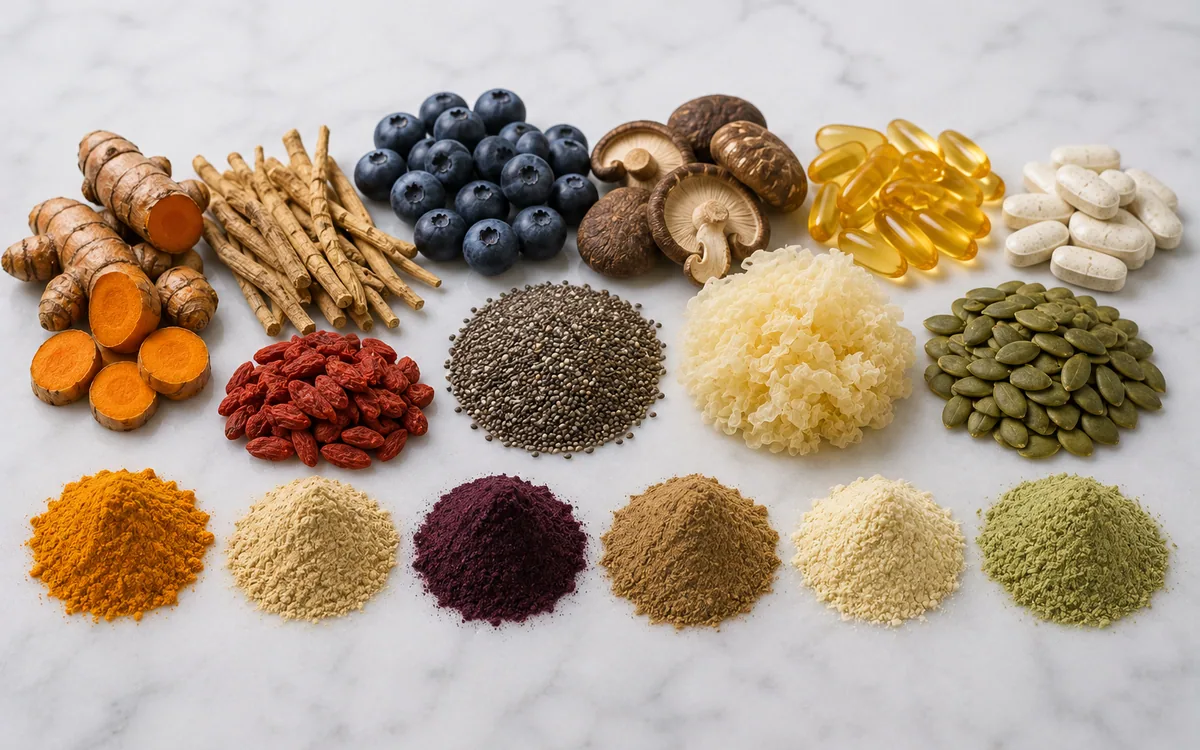 Botanical and fruit nutraceutical raw materials with the fine powders ground from them